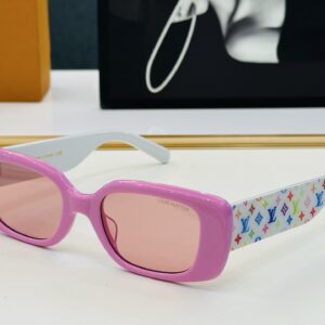 Rectangular Sunglasses with Colorful Monogram