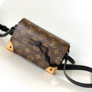 Monogram Crossbody Bag with Black Hardware
