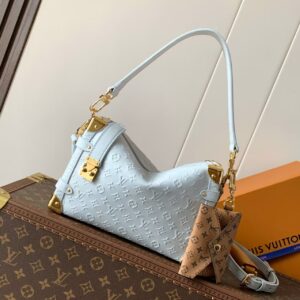 Genuine Leather Monogram Shoulder Handbags Top Handle Bags with Convertible Strap