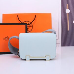 Leather Crossbody Bag with Signature "H" Hardware