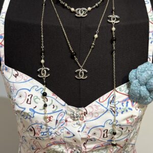 Drop Earrings with Signature "CC" Logo and Multi - Element Design