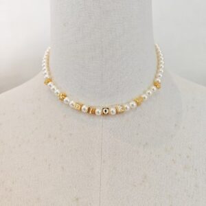 Pearl Jewelry Set with Brand Logo and Playful Charms