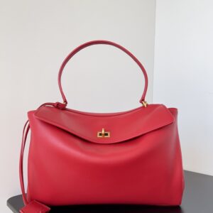 Rodeo Large Leather Bag (Assorted Colors: Cloud Gray, Burgundy, White, Teal)