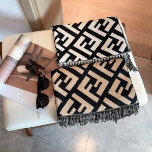 Inspired Double-F Logo Reversible Scarf: Bold Pattern & Versatile Designs