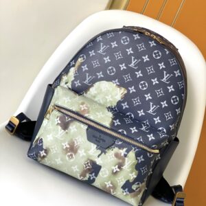 Backpack (Navy Monogram Canvas with Art Print)