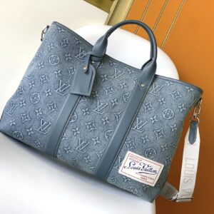 Denim Monogram Tote Bag (Blue Wash)