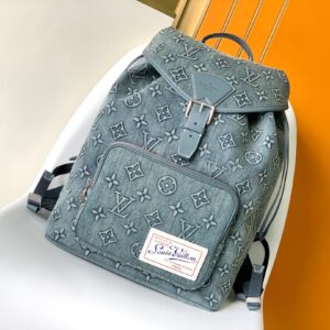 Denim Monogram Backpack (Blue Wash)