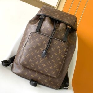 Monogram Roll-Top Backpack (Classic Brown with Modern Details)