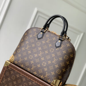 Monogram Canvas Handbag with Gold-Tone Hardware & Chain Strap