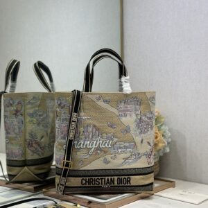 Dior Two-Sided Embroidered Tote Bag Set