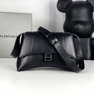 Black Leather Crossbody with Signature "B" Hardware