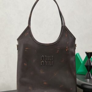 Oversized Hobo Bag: Distressed Leather Styles with Signature Logo Detailing