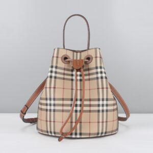 Vintage Check Bucket Bag – Iconic Plaid Design with Drawstring Closure (Timeless Everyday Luxury)
