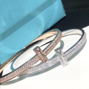 Collection Diamond-Encrusted Cuff Bracelets (Silver & Rose Gold-Tone)
