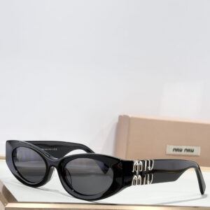 Logo-Embellished Oval Sunglasses: Playful Luxury with Retro Flair