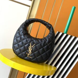Le 5 à 7 Mini Hobo Bag in Black Quilted Leather with Gold-Tone Hardware